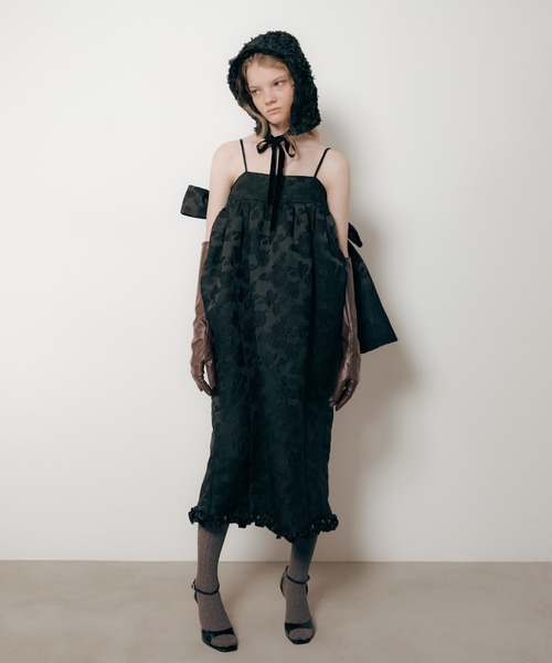 セール】'Kimono' Rose Jacquard Dress / コクーン ローズジャガード