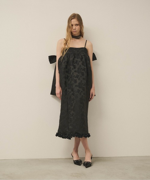 Kimono' Rose Jacquard Dress / コクーン ローズジャガード ワンピース