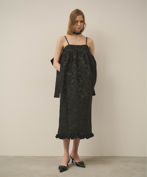 Kimono' Rose Jacquard Dress / コクーン ローズジャガード ワンピース