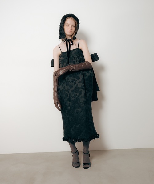 セール】'Kimono' Rose Jacquard Dress / コクーン ローズジャガード