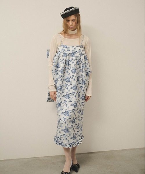 Carmelo（カーメロ）の「'Kimono' Rose Jacquard Dress / コクーン