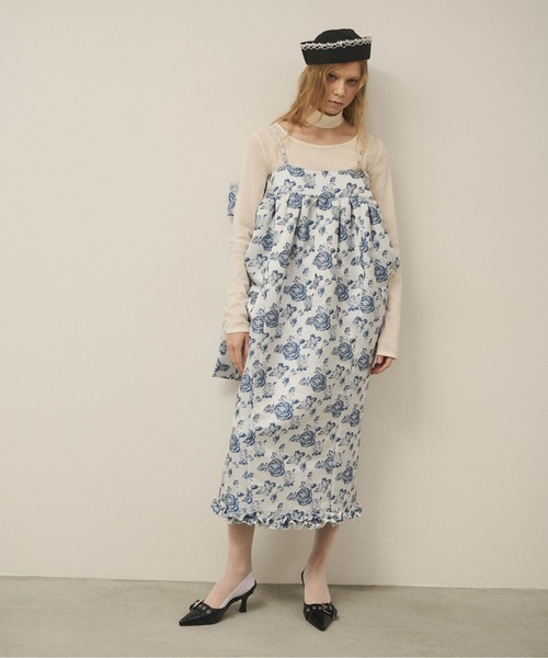Carmelo（カーメロ）の「'Kimono' Rose Jacquard Dress / コクーン