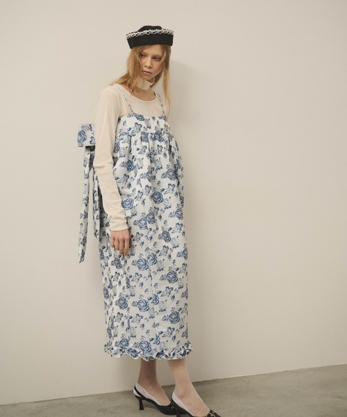 Carmelo（カーメロ）の「'Kimono' Rose Jacquard Dress / コクーン