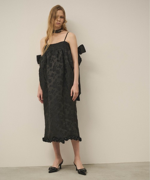 Kimono' Rose Jacquard Dress / コクーン ローズジャガード ワンピース