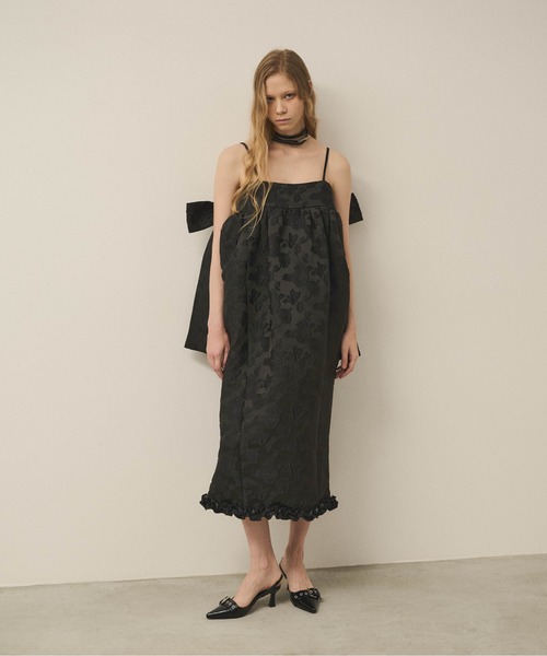 Kimono' Rose Jacquard Dress / コクーン ローズジャガード ワンピース