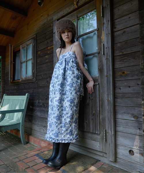 Carmelo（カーメロ）の「'Kimono' Rose Jacquard Dress / コクーン