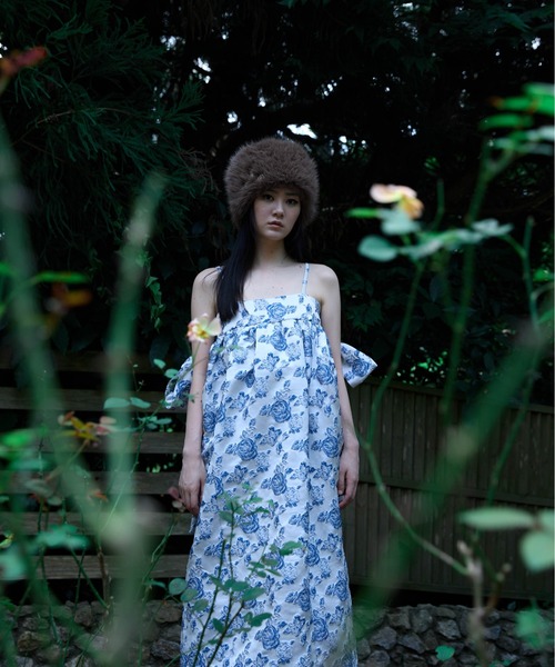Carmelo（カーメロ）の「'Kimono' Rose Jacquard Dress / コクーン