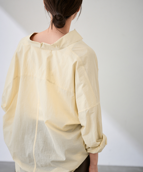フレームワーク オーバーサイズシャツ 胸ポケット ベージュ 秋カラー ワイド 19_ab4a5ee1-b77f-4a01-b676-