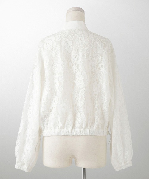 HUIT bouquet(ユイット)の「レース シアー ブルゾン HUIT(その他アウター・レディース・ブラック/ホワイト・M)」の13枚目の写真