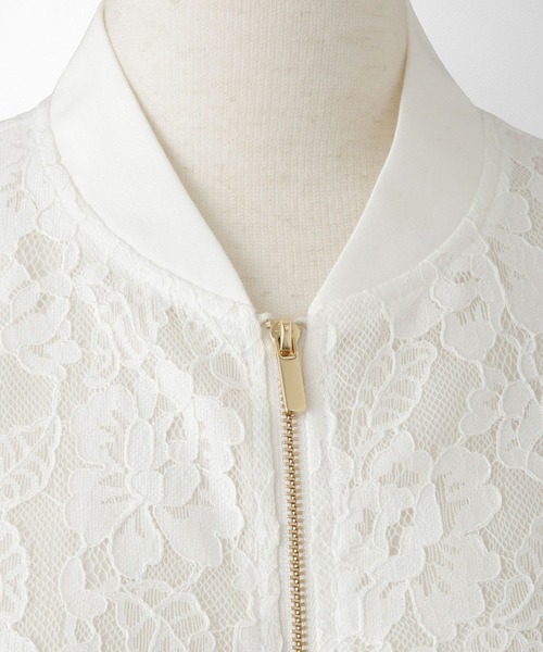 HUIT bouquet(ユイット)の「レース シアー ブルゾン HUIT(その他アウター・レディース・ブラック/ホワイト・M)」の14枚目の写真