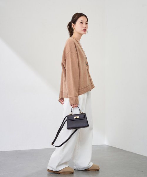 FRAMeWORK（フレームワーク）の「AQUA Vネックカーディガン（カーディガン/ボレロ・レディース・キャメル/グレー・FREE）」の13枚目の写真