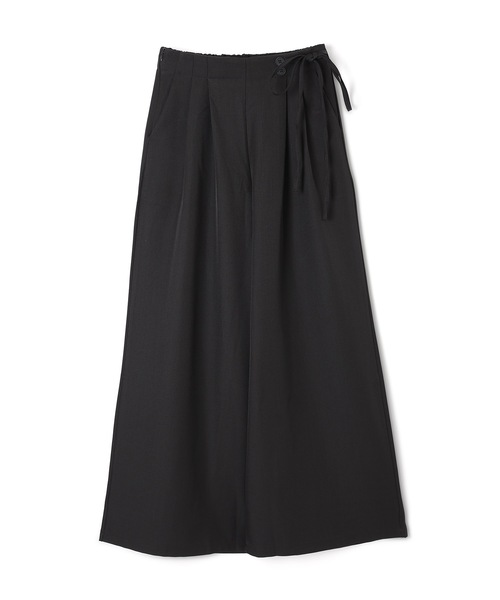 M DOLLY(エムドリー)の「ribbon luminella wide pants / リボンルミネッラワイドパンツ(その他パンツ・レディース・ベージュ/ブラック・S/M)」の14枚目の写真