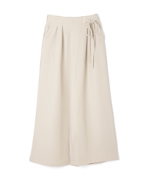 M DOLLY(エムドリー)の「ribbon luminella wide pants / リボンルミネッラワイドパンツ(その他パンツ・レディース・ベージュ/ブラック・S/M)」の15枚目の写真
