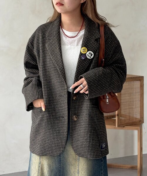 cpcm テーラードジャケット CPCM（シーピーシーエム） ジャケット テーラードジャケット 缶バッジ