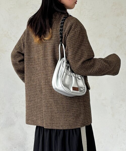 CPCM（シーピーシーエム）の「缶バッジ付きツイードテーラードジャケット（テーラードジャケット・レディース・ブラウン系その他/グレー/ブラウン・FREE/LARGE）」の18枚目の写真