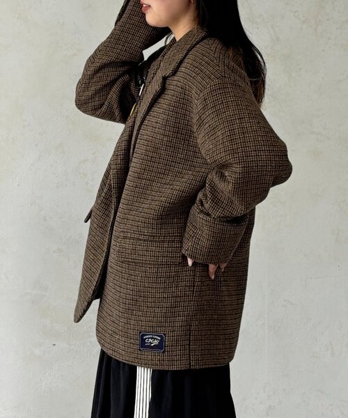 CPCM（シーピーシーエム）の「缶バッジ付きツイードテーラードジャケット（テーラードジャケット・レディース・ブラウン系その他/グレー/ブラウン・FREE/LARGE）」の19枚目の写真