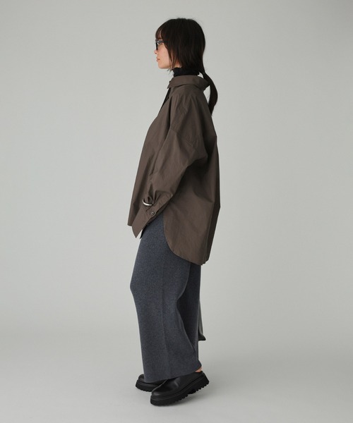 BABYLONE(バビロン)の「ニュアンスオーバーシャツ(シャツ/ブラウス・レディース・ストライプ/ベージュ/サックスブルー/ホワイト/ブラウン・フリー)」の17枚目の写真