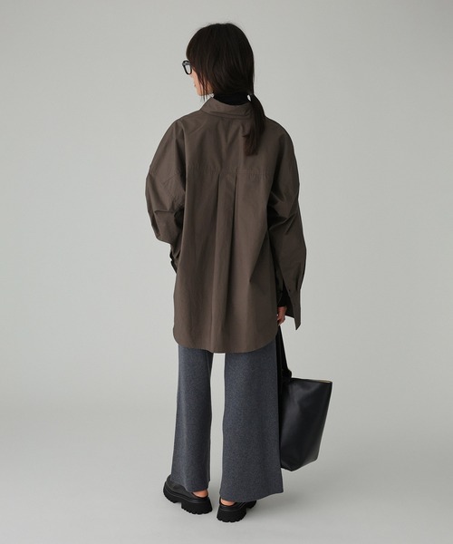 BABYLONE(バビロン)の「ニュアンスオーバーシャツ(シャツ/ブラウス・レディース・ストライプ/ベージュ/サックスブルー/ホワイト/ブラウン・フリー)」の18枚目の写真