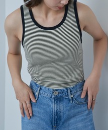 【Healthknit】Tubular American sleeve Tanktop ボーダー タンクトップ ヘルスニット