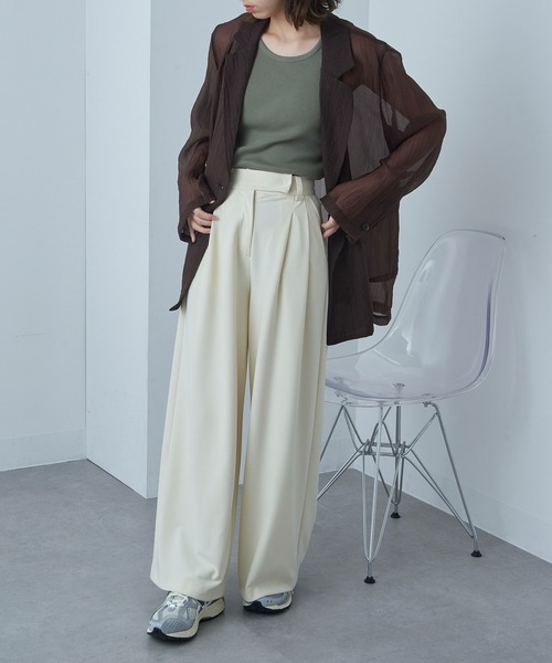 Healthknit(ヘルスニット)の「【Healthknit】Tubular American sleeve Tanktop ボーダー タンクトップ ヘルスニット(タンクトップ・レディース・ライトブルー/カーキ/アイボリー/ヘザーグレー・FREE)」の12枚目の写真