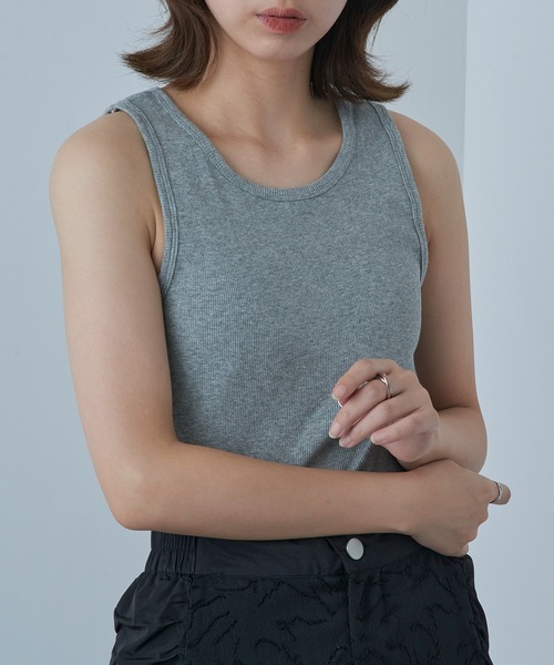 Healthknit(ヘルスニット)の「【Healthknit】Tubular American sleeve Tanktop ボーダー タンクトップ ヘルスニット(タンクトップ・レディース・ライトブルー/カーキ/アイボリー/ヘザーグレー・FREE)」の19枚目の写真