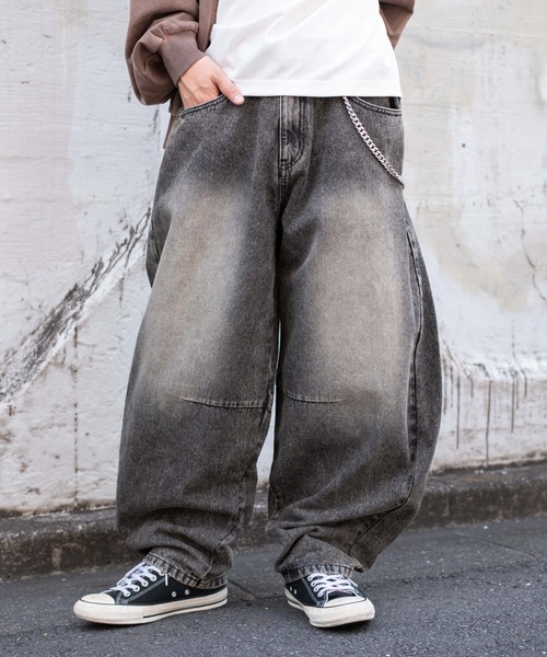 WEGO/チェーン付きバルーンデニムパンツ（デニムパンツ）｜WEGO