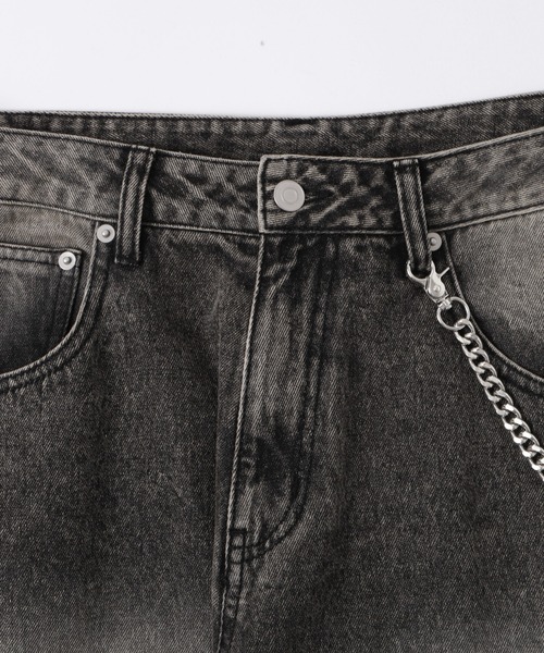 WEGO（ウィゴー）の「WEGO/チェーン付きバルーンデニムパンツ（デニムパンツ・メンズ・スカイブルー/ブラック系3/ブラウン・MEDIUM/LARGE）」の15枚目の写真