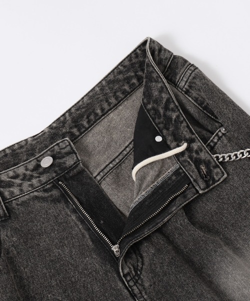 WEGO（ウィゴー）の「WEGO/チェーン付きバルーンデニムパンツ（デニムパンツ・メンズ・スカイブルー/ブラック系3/ブラウン・MEDIUM/LARGE）」の16枚目の写真