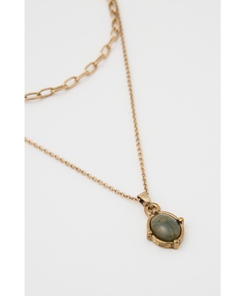 LAGUA GEM（ラグアジェム）の「VINTAGE STONE SET ネックレス（ネックレス・レディース・シルバー/ゴールド・FREE）」の3枚目の写真