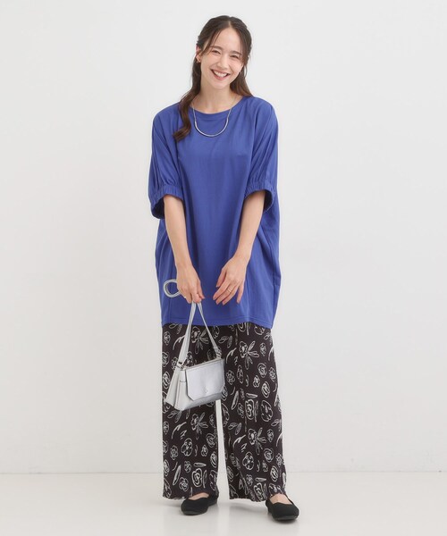 SHOO・LA・RUE(シューラルー)の「【S-LL/体型カバー】さらさらタッチが心地よい コクーンシルエットチュニック(チュニック・レディース・ライトグレー/ブルー/チャコールグレー・04/03/02/01)」の10枚目の写真