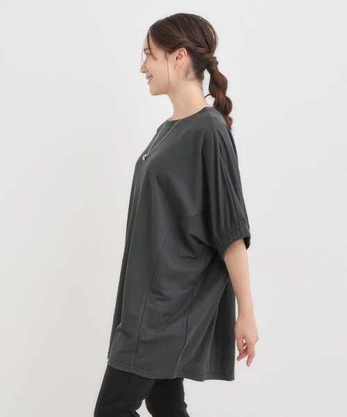 SHOO・LA・RUE(シューラルー)の「【S-LL/体型カバー】さらさらタッチが心地よい コクーンシルエットチュニック(チュニック・レディース・ライトグレー/ブルー/チャコールグレー・04/03/02/01)」の13枚目の写真