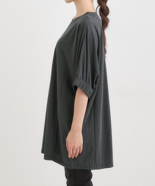SHOO・LA・RUE(シューラルー)の「【S-LL/体型カバー】さらさらタッチが心地よい コクーンシルエットチュニック(チュニック・レディース・ライトグレー/ブルー/チャコールグレー・04/03/02/01)」の17枚目の写真