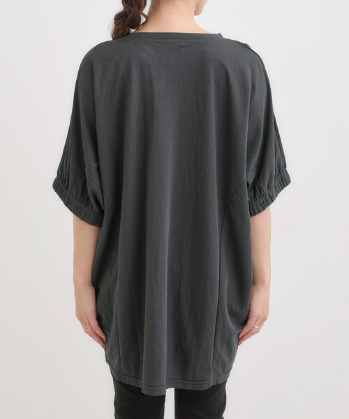 SHOO・LA・RUE(シューラルー)の「【S-LL/体型カバー】さらさらタッチが心地よい コクーンシルエットチュニック(チュニック・レディース・ライトグレー/ブルー/チャコールグレー・04/03/02/01)」の18枚目の写真