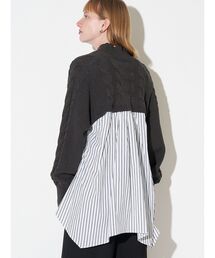 ELENDEEK | アシンメトリードッキングニット(ニット/セーター)