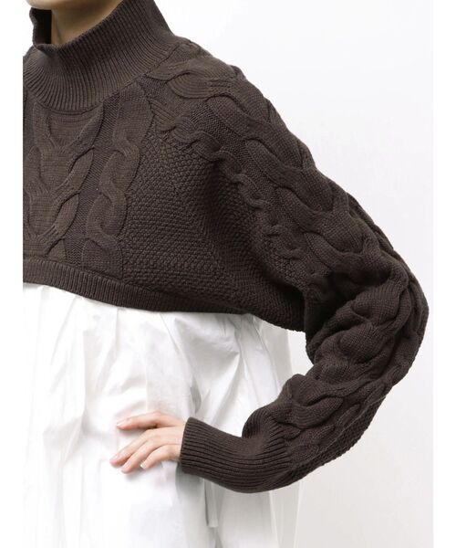 ELENDEEK(エレンディーク)の「アシンメトリードッキングニット(ニット/セーター・レディース・ブラック/ブラウン/グレー・FREE)」の14枚目の写真