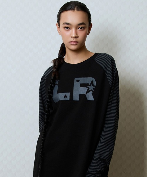 LUVISTRUE(ラヴイズトゥルー)の「GT STAR LR TEE(Tシャツ/カットソー・レディース・チャコール/ブラウン/ブラック・FREE)」の2枚目の写真