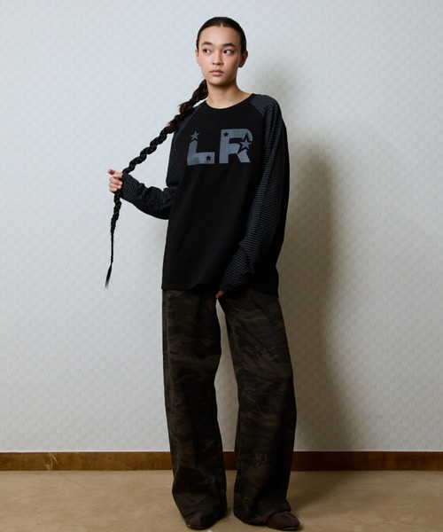 LUVISTRUE(ラヴイズトゥルー)の「GT STAR LR TEE(Tシャツ/カットソー・レディース・チャコール/ブラウン/ブラック・FREE)」の5枚目の写真