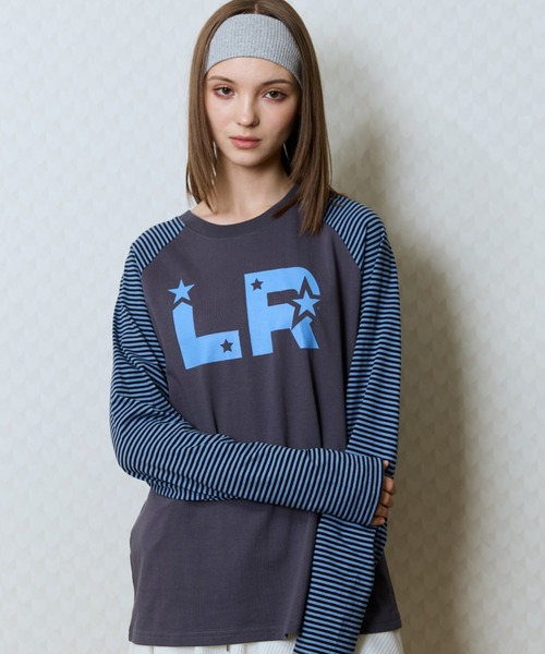 LUVISTRUE(ラヴイズトゥルー)の「GT STAR LR TEE(Tシャツ/カットソー・レディース・チャコール/ブラウン/ブラック・FREE)」の7枚目の写真