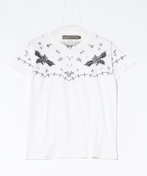 AYUITE(アユイテ)の「【Ca】【it】【AYUITE】バンダナプリントTシャツ(Tシャツ/カットソー・メンズ・ブラック/ホワイト・MEDIUM/SMALL)」の1枚目の写真
