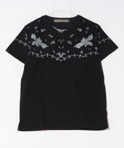 AYUITE(アユイテ)の「【Ca】【it】【AYUITE】バンダナプリントTシャツ(Tシャツ/カットソー・メンズ・ブラック/ホワイト・MEDIUM/SMALL)」の2枚目の写真