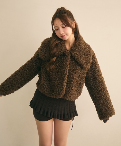 TITTY&CO.（ティティーアンドコー）の「プードルコート（その他アウター・レディース・ブラック/アイボリー/ベージュ/ブラウン・FREE）」の3枚目の写真