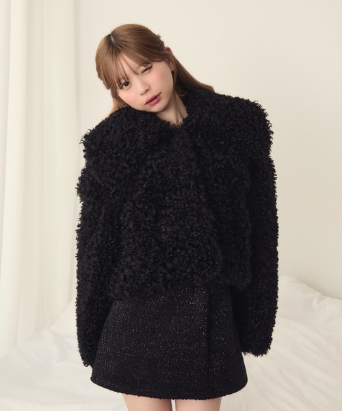 TITTY&CO.（ティティーアンドコー）の「プードルコート（その他アウター・レディース・ブラック/アイボリー/ベージュ/ブラウン・FREE）」の12枚目の写真