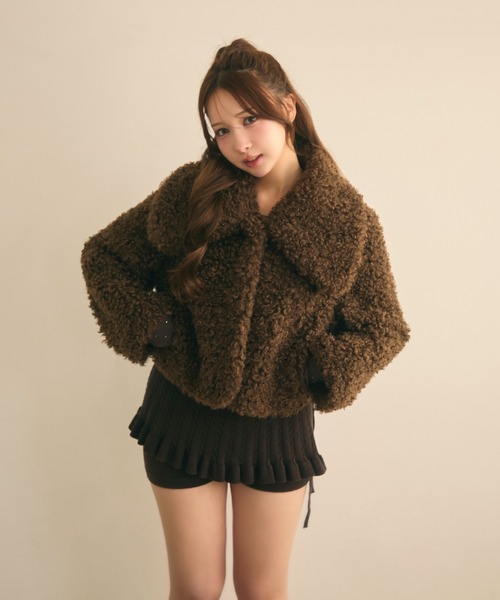 TITTY&CO.（ティティーアンドコー）の「プードルコート（その他アウター・レディース・ブラック/アイボリー/ベージュ/ブラウン・FREE）」の19枚目の写真