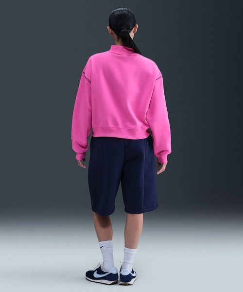 NIKE(ナイキ)の「NIKE AS W NSW PHNX FLC LOGO MOCK NE / ナイキ ウィメンズ NSW PHNX モック フリース L/S トップロゴ NE 【SP】(スウェット・レディース・ブラック/ピンク・S/M/L)」の8枚目の写真