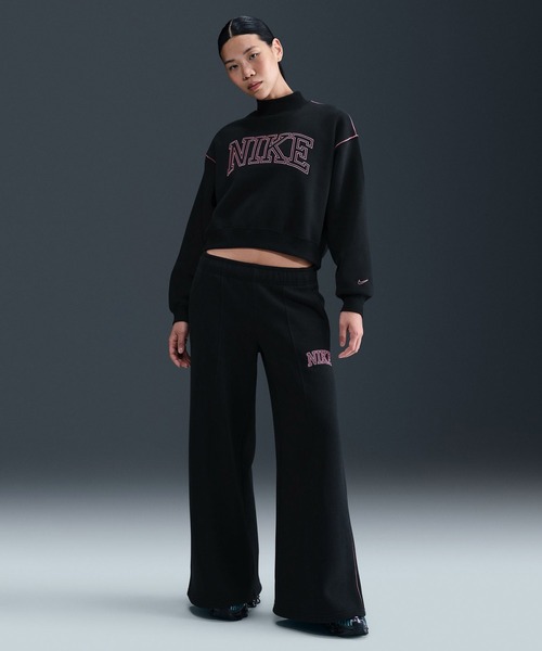 NIKE(ナイキ)の「NIKE AS W NSW PHNX FLC LOGO MOCK NE / ナイキ ウィメンズ NSW PHNX モック フリース L/S トップロゴ NE 【SP】(スウェット・レディース・ブラック/ピンク・S/M/L)」の16枚目の写真