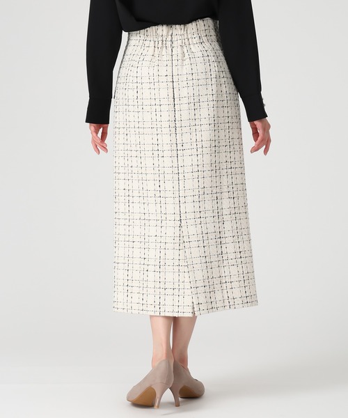 MISCH MASCH（ミッシュマッシュ）の「2025秋冬新作 ツイードチェックタイトスカート（スカート・レディース・ホワイト/ブラック・S/M）」の8枚目の写真