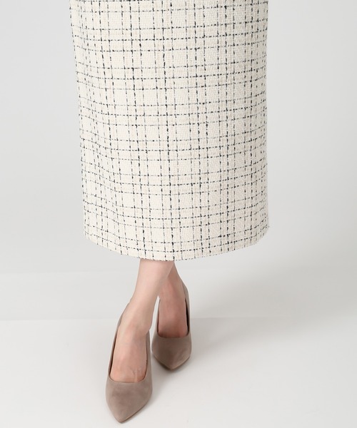 MISCH MASCH（ミッシュマッシュ）の「2025秋冬新作 ツイードチェックタイトスカート（スカート・レディース・ホワイト/ブラック・S/M）」の12枚目の写真