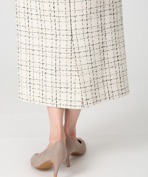 MISCH MASCH（ミッシュマッシュ）の「2025秋冬新作 ツイードチェックタイトスカート（スカート・レディース・ホワイト/ブラック・S/M）」の13枚目の写真