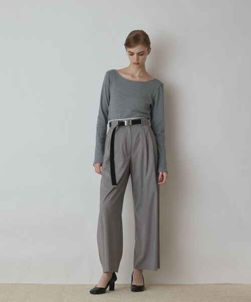 Diagram(ダイアグラム)の「ウールコットンテレコトップ(Tシャツ/カットソー・レディース・ブラウン/グレー/ブラック・36)」の14枚目の写真