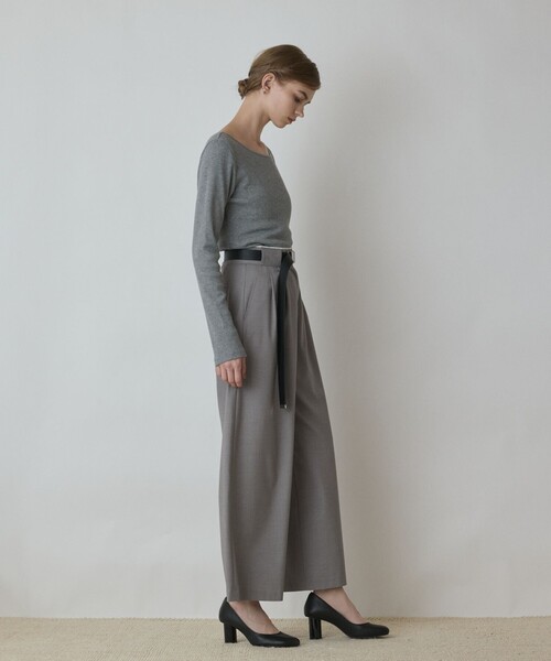 Diagram(ダイアグラム)の「ウールコットンテレコトップ(Tシャツ/カットソー・レディース・ブラウン/グレー/ブラック・36)」の15枚目の写真